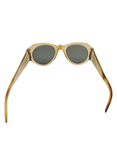 Load image into Gallery viewer, 1940s Egg Shape Yellow Sunglasses With Original Case
