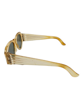 Load image into Gallery viewer, 1940s Egg Shape Yellow Sunglasses With Original Case
