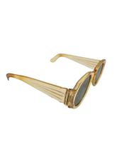 Load image into Gallery viewer, 1940s Egg Shape Yellow Sunglasses With Original Case
