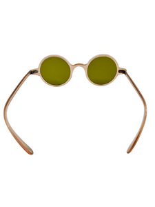 1930s Peachy Pink Sunglasses With Green Lenses
