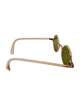Load image into Gallery viewer, 1930s Peachy Pink Sunglasses With Green Lenses
