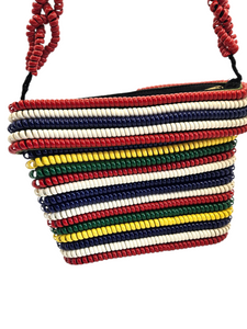 1940s Rare Multicoloured Telephone Cord Bag