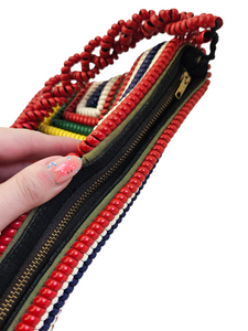 1940s Rare Multicoloured Telephone Cord Bag