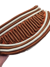 Load image into Gallery viewer, 1940s Rare Brown and White Telephone Cord Clutch Bag
