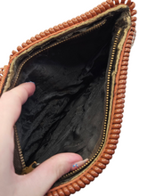Load image into Gallery viewer, 1940s Rare Brown and White Telephone Cord Clutch Bag
