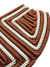 Load image into Gallery viewer, 1940s Rare Brown and White Telephone Cord Clutch Bag
