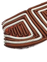 Load image into Gallery viewer, 1940s Rare Brown and White Telephone Cord Clutch Bag
