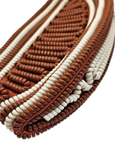 Load image into Gallery viewer, 1940s Rare Brown and White Telephone Cord Clutch Bag
