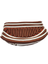 Load image into Gallery viewer, 1940s Rare Brown and White Telephone Cord Clutch Bag

