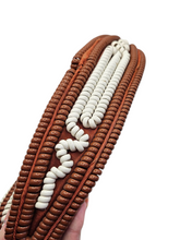 Load image into Gallery viewer, 1940s Rare Brown and White Telephone Cord Clutch Bag
