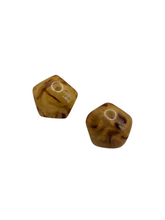 Load image into Gallery viewer, 1940s/1950s Banoffee Bakelite Star Clip Earrings
