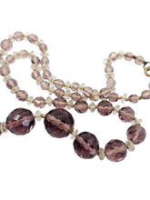 Load image into Gallery viewer, 1930s Deco Purple Faceted Glass Necklace
