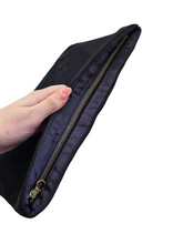 Load image into Gallery viewer, 1940s Navy Blue Corde Clutch Bag
