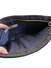Load image into Gallery viewer, 1940s Navy Blue Corde Clutch Bag
