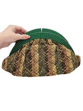 Load image into Gallery viewer, 1930s Art Deco Green/Brown Celluloid Raffia Clutch Bag
