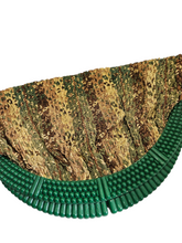 Load image into Gallery viewer, 1930s Art Deco Green/Brown Celluloid Raffia Clutch Bag
