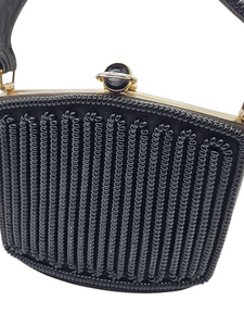 Late 1940s Rare Black Telephone Cord Box Bag
