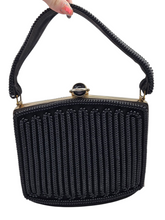 Load image into Gallery viewer, Late 1940s Rare Black Telephone Cord Box Bag
