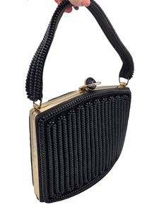 Late 1940s Rare Black Telephone Cord Box Bag