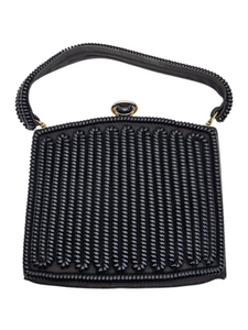 Late 1940s Rare Black Telephone Cord Box Bag