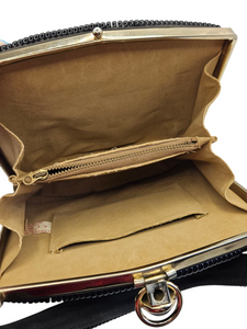 Late 1940s Rare Black Telephone Cord Box Bag