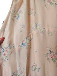 1940s Pink Floral Nightdress