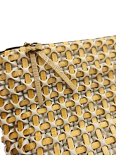 Load image into Gallery viewer, 1940s Rare Pale Yellow and Cream Plasticflex Clutch Bag
