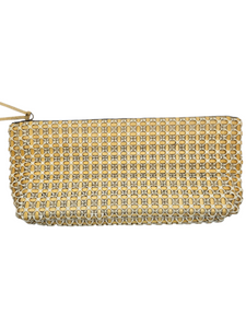 1940s Rare Pale Yellow and Cream Plasticflex Clutch Bag
