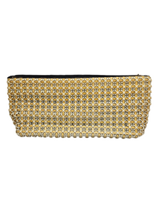 1940s Rare Pale Yellow and Cream Plasticflex Clutch Bag