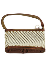 Load image into Gallery viewer, 1940s Rare Brown and White Telephone Cord Bag
