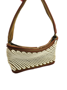 1940s Rare Brown and White Telephone Cord Bag