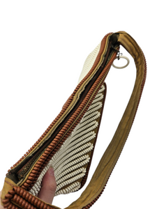 1940s Rare Brown and White Telephone Cord Bag