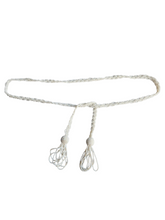 Load image into Gallery viewer, 1940s Off White Beaded Tassel Belt
