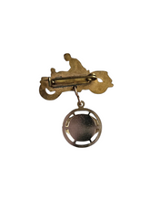 Load image into Gallery viewer, 1940s World War Two Rare US Army Harley Dispatch Rider Sweetheart Brooch
