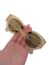 Load image into Gallery viewer, 1940s Yellow Lattice Sunglasses
