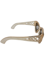 Load image into Gallery viewer, 1940s Yellow Lattice Sunglasses
