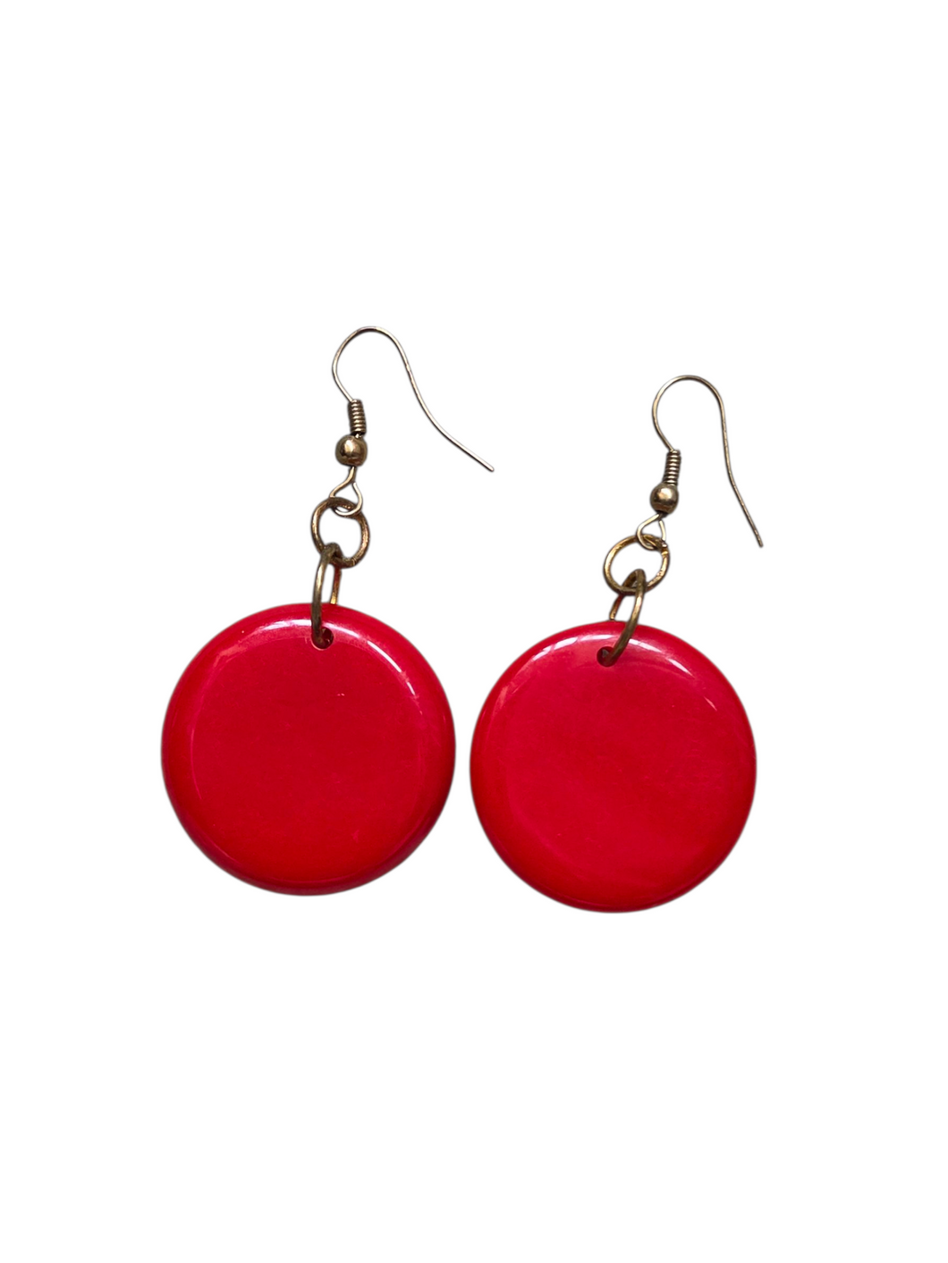 1940s/1950s Strawberry Red Dangly Bakelite Earrings