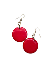 Load image into Gallery viewer, 1940s/1950s Strawberry Red Dangly Bakelite Earrings
