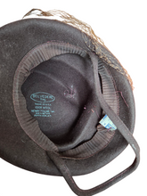Load image into Gallery viewer, 1940s Brown Felt Topper Hat With Feathers
