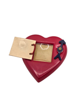 Load image into Gallery viewer, 1940s World War Two US Celluloid Heart Photo Arrow Locket Brooch
