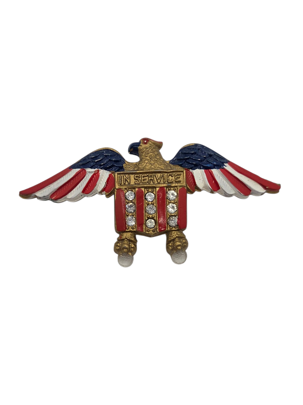 1940s World War Two Celluloid US Eagle Brooch