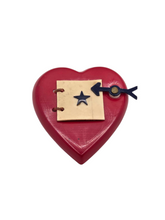 Load image into Gallery viewer, 1940s World War Two US Celluloid Heart Photo Arrow Locket Brooch
