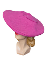 Load image into Gallery viewer, 1940s/1950s Bright Pink Halo Hat
