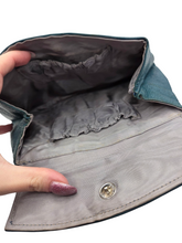 Load image into Gallery viewer, 1930s Teal Orange Peel Leather Bag
