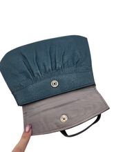 Load image into Gallery viewer, 1930s Teal Orange Peel Leather Bag

