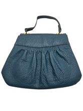 Load image into Gallery viewer, 1930s Teal Orange Peel Leather Bag
