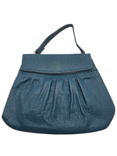 Load image into Gallery viewer, 1930s Teal Orange Peel Leather Bag
