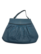 Load image into Gallery viewer, 1930s Teal Orange Peel Leather Bag
