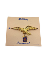 Load image into Gallery viewer, 1940s World War Two Eagle and Flag Brooch
