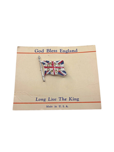 1940s World War Two Coronation Flag Brooch